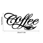 Metal Coffee and Tea Bar Wall Art Sign for Kitchen