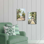 Two Panel Tropical Seascape Canvas Art | 11x16 in. (0.9x1.3 ft) | Gallery Quality