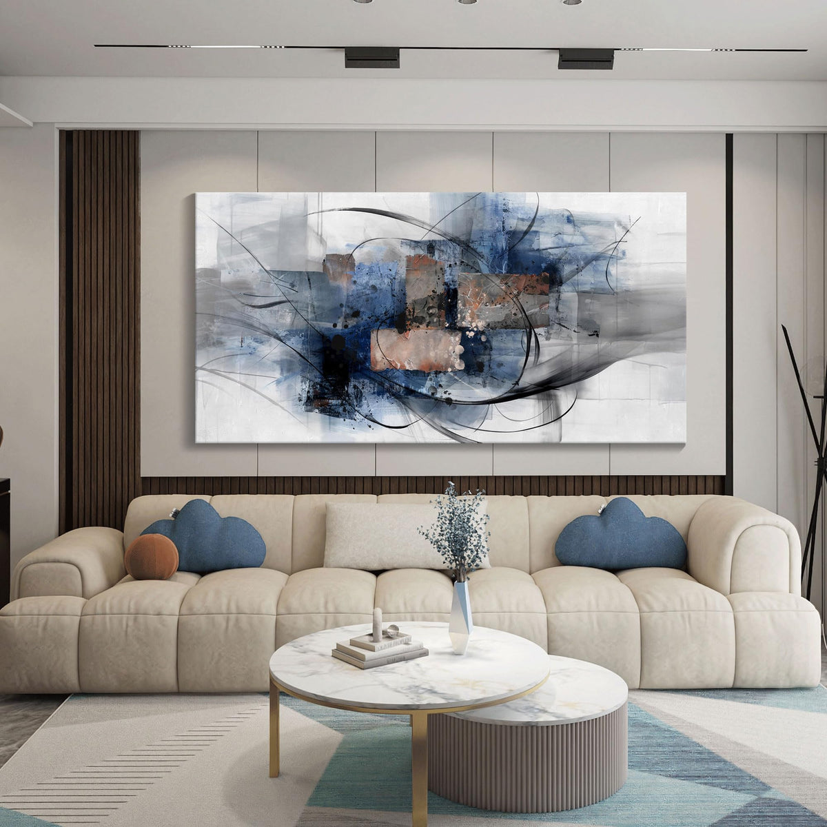 Brown & Beige Abstract Canvas Wall Art