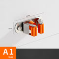 Wall-Mounted Broom and Mop Hook Storage Rack
