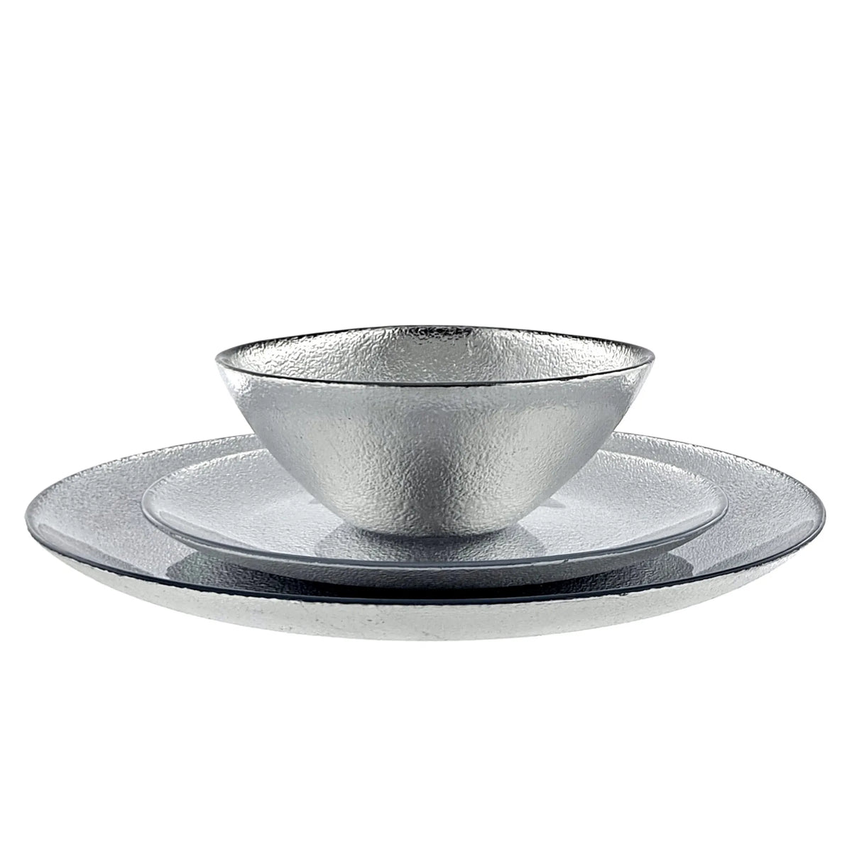 AURA 12-Piece Gilded Glass Dinnerware Set