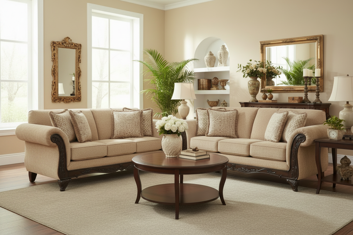 2-Piece Living Room Set – No Plants