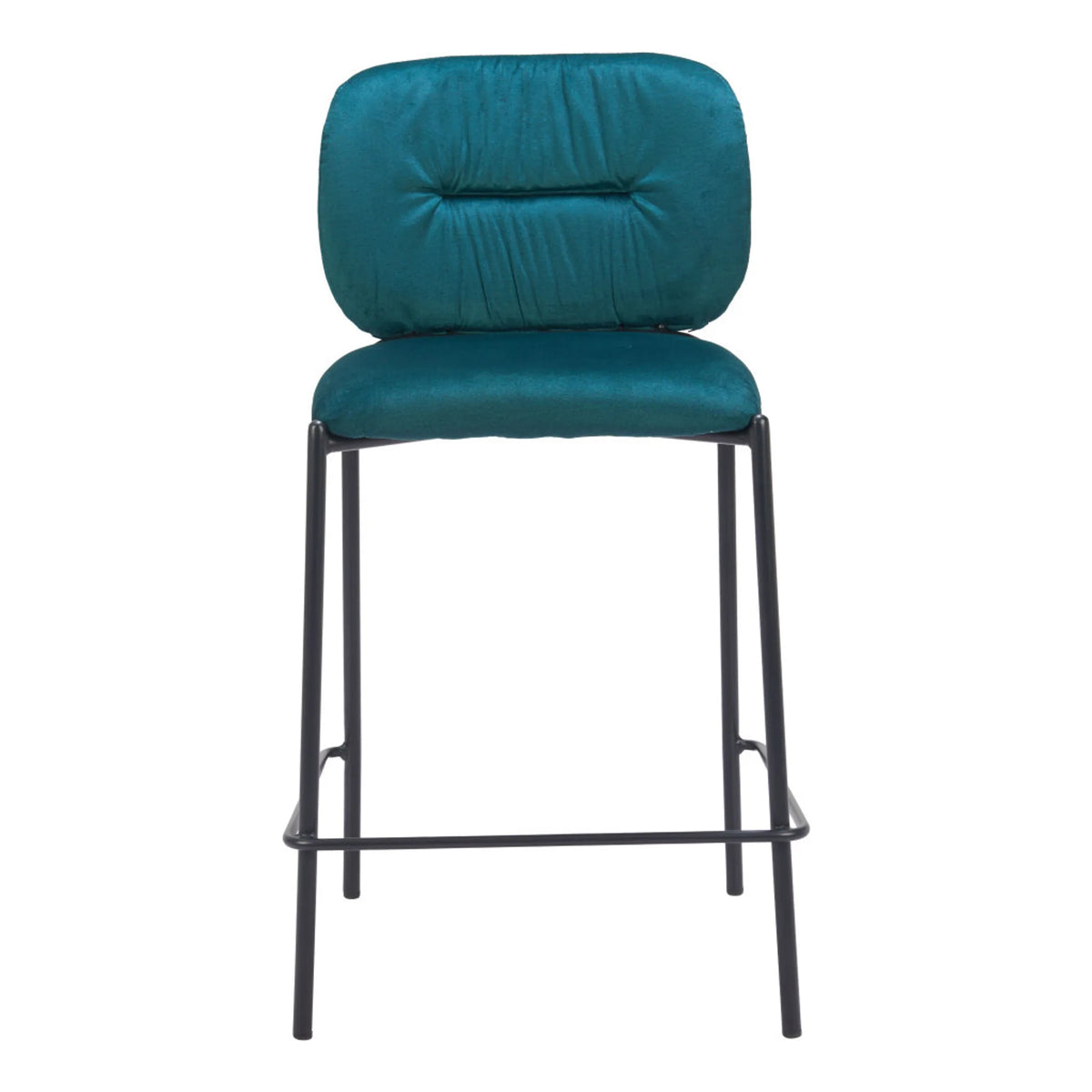 Velvet Steel Counter Height Bar Chairs