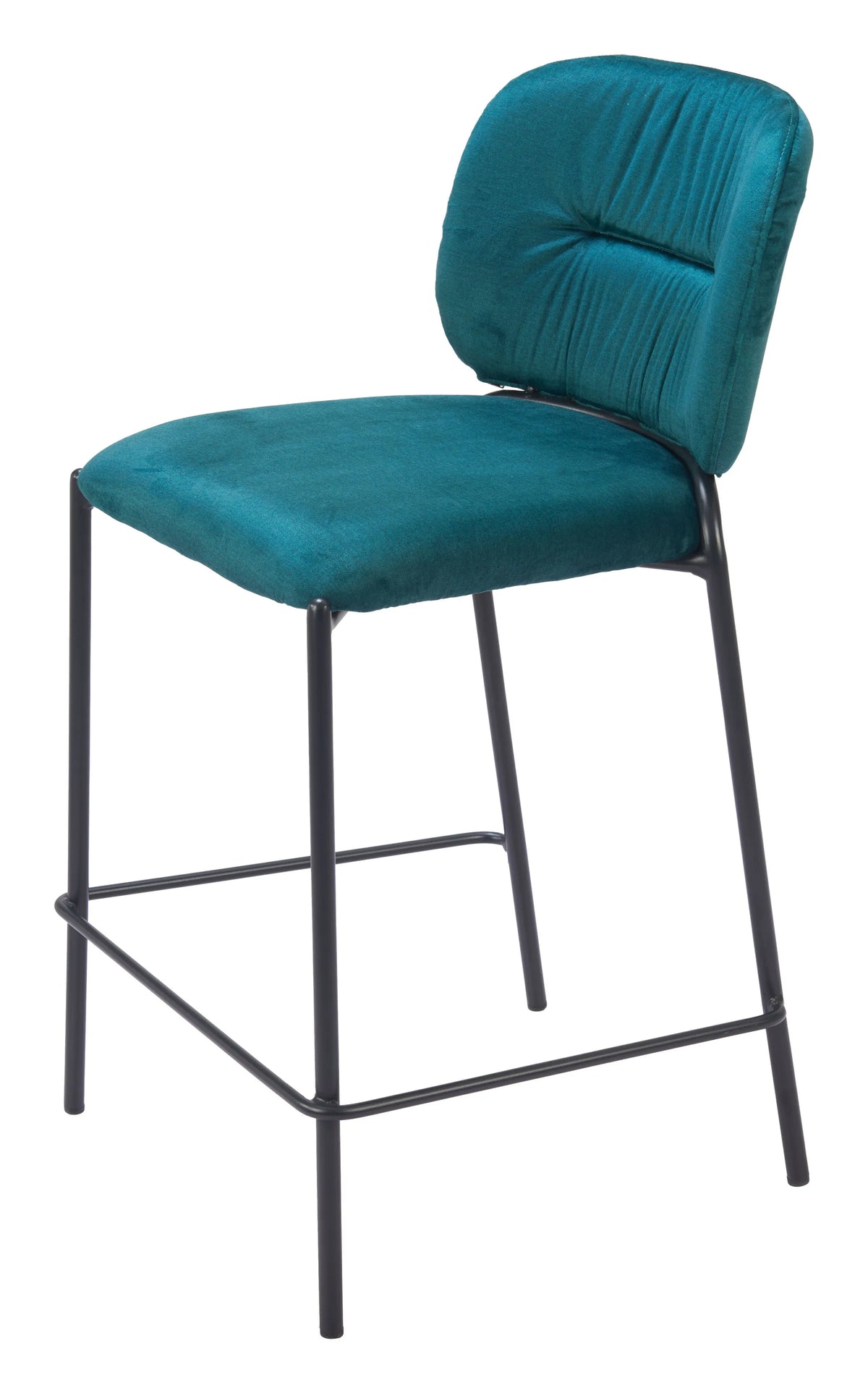 Velvet Steel Counter Height Bar Chairs