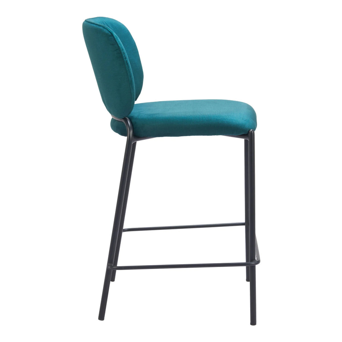 Velvet Steel Counter Height Bar Chairs
