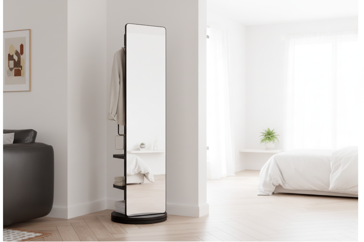 360° Mirror Hero Shot in Bedroom Corner