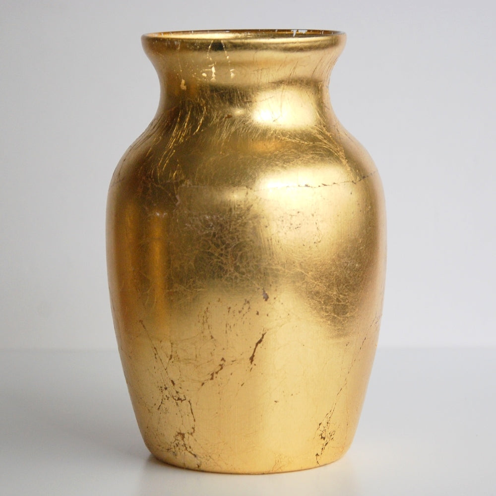 Gold Leaf Flower Vase