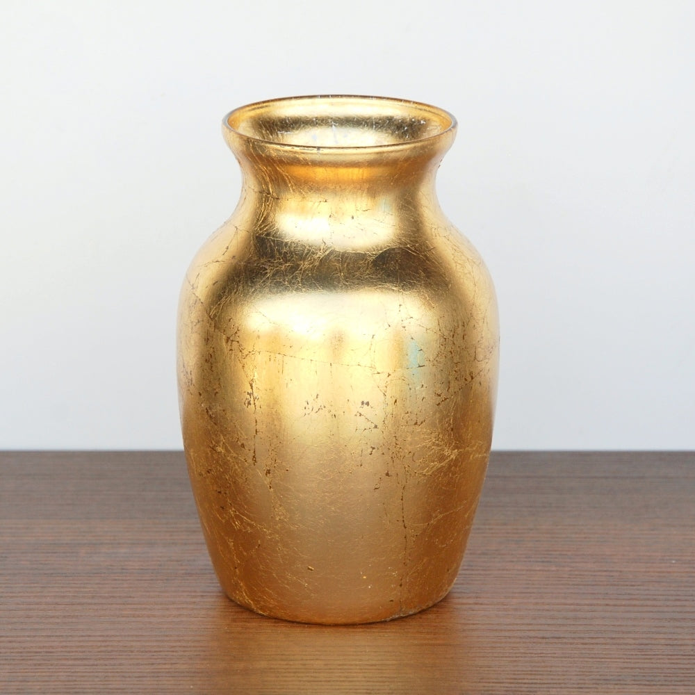 Gold Leaf Flower Vase