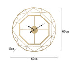 Iron Wall Clock - Silent Large Living Room Decor