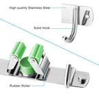 Heavy Duty Wall Mounted Broom and Mop Holder Storage