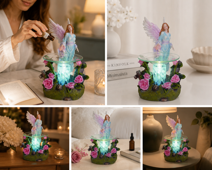 Blue Angel Poly Resin Electric Fragrance Oil Warmer with 3 Brightness Settings