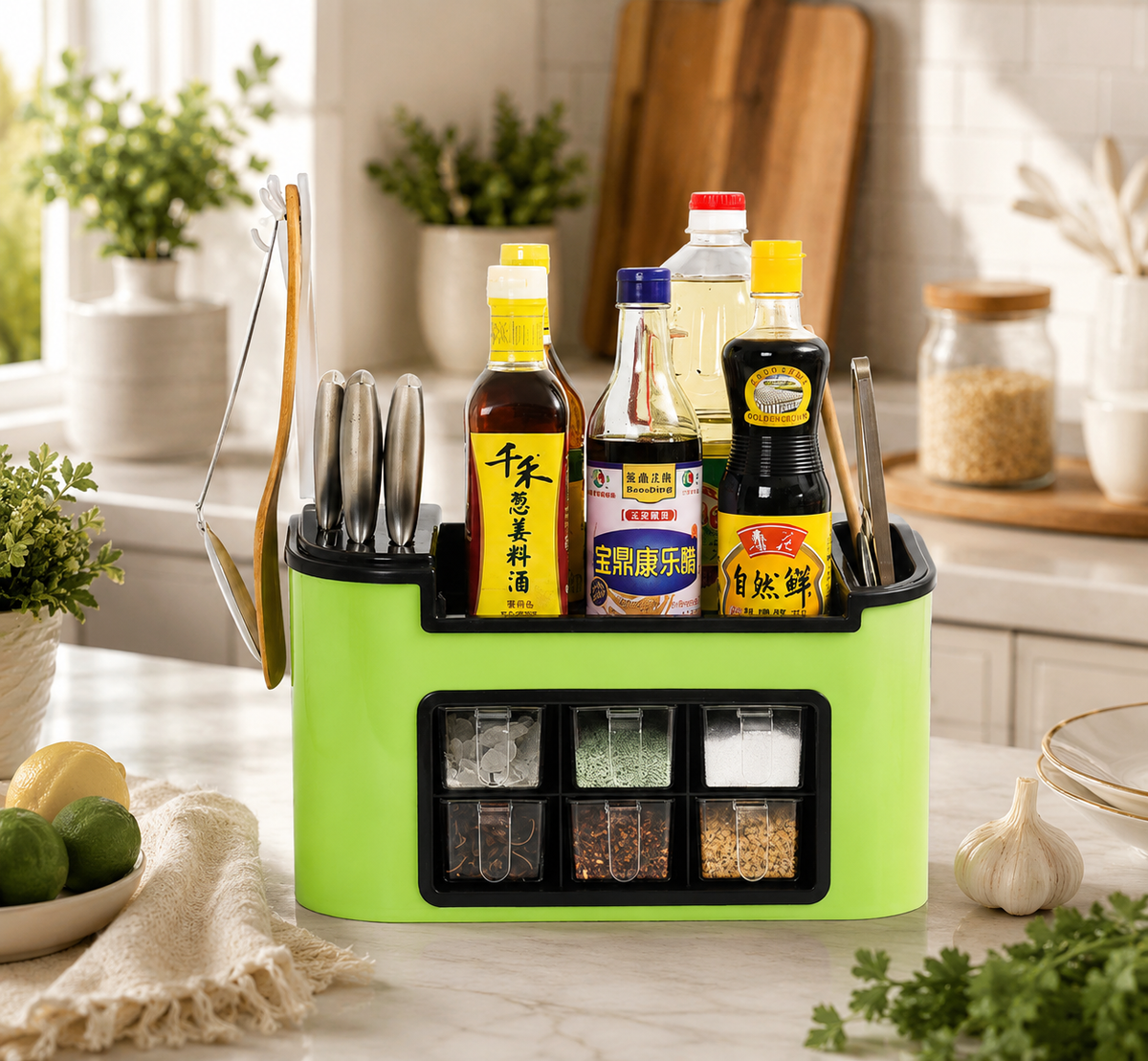 Kitchen Utensil & Spice Organizer Station