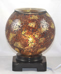Brown Globe Designer Fragrance Oil Warmer Glass Lamp