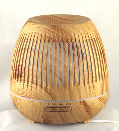 Light Wood Aroma Diffuser – 7 Color LED | 1H 3H 6H Timer | Auto Shut-Off