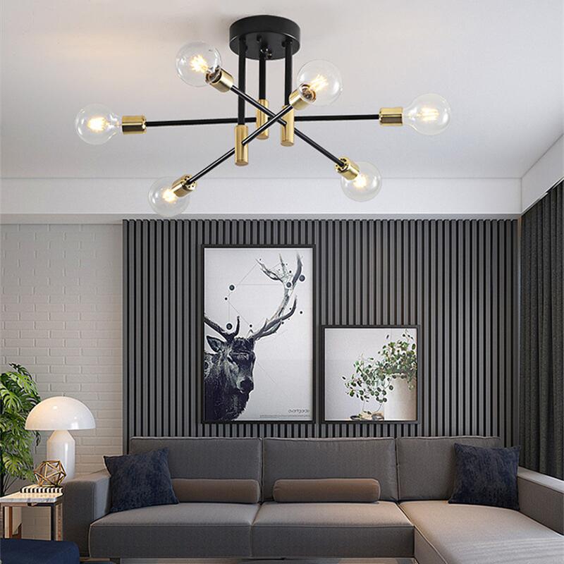 Modern Plated Metal LED Chandelier