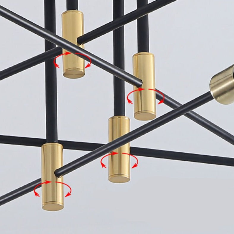 Modern Plated Metal LED Chandelier