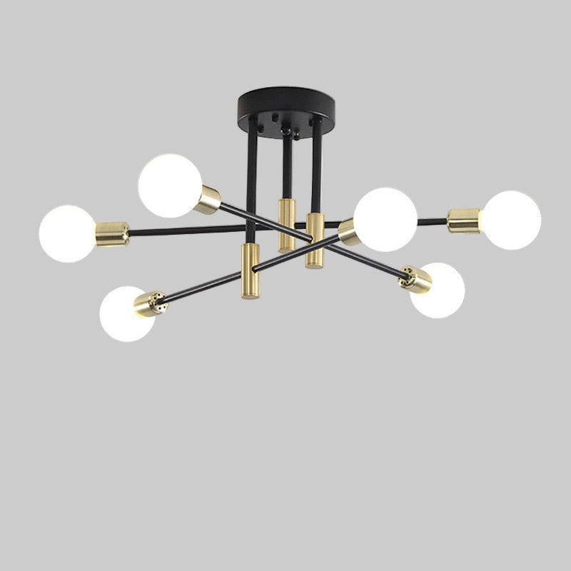 Modern Plated Metal LED Chandelier