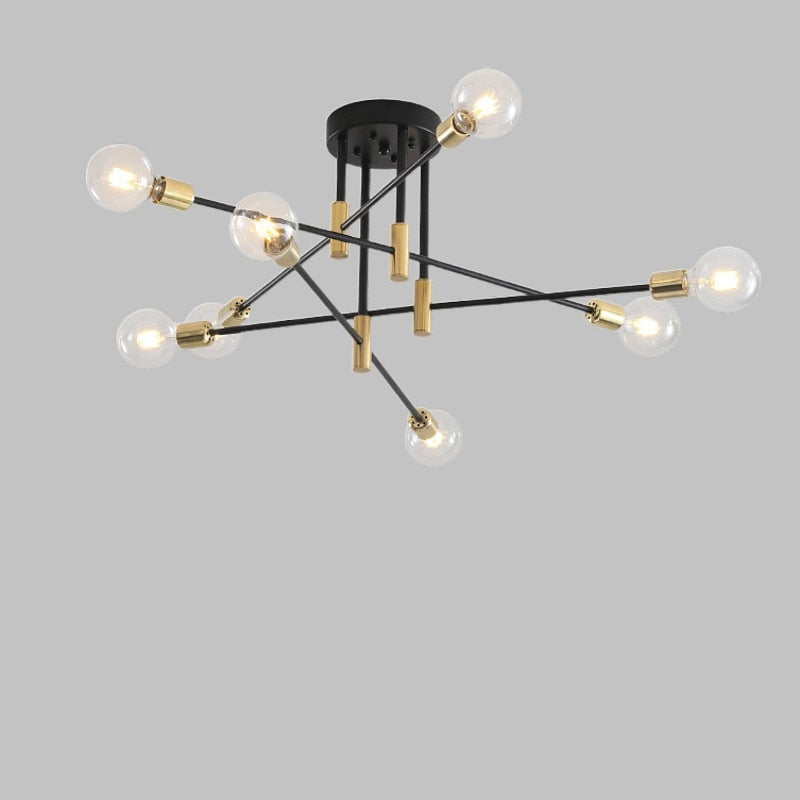 Modern Plated Metal LED Chandelier
