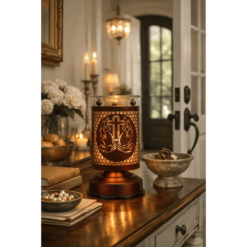 Praying Hands Touch Fragrance Oil Warmer / Night Light