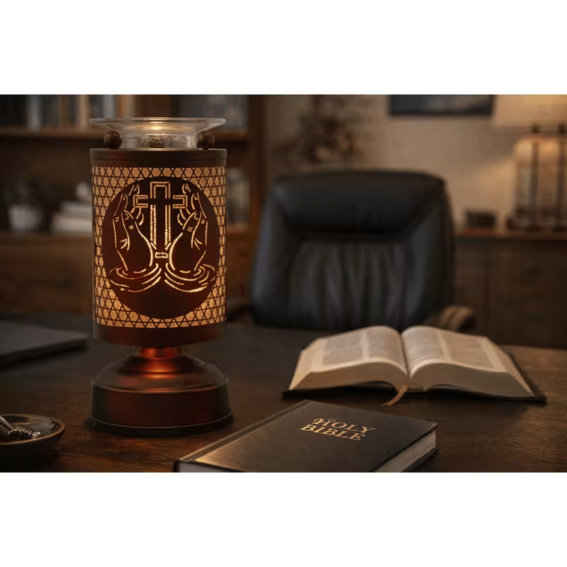 Praying Hands Touch Fragrance Oil Warmer / Night Light
