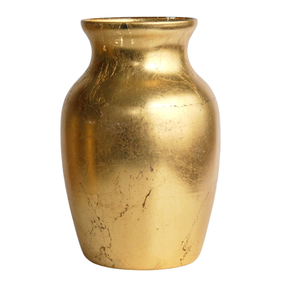 Gold Leaf Flower Vase