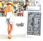 Metal Coffee and Tea Bar Wall Art Sign for Kitchen