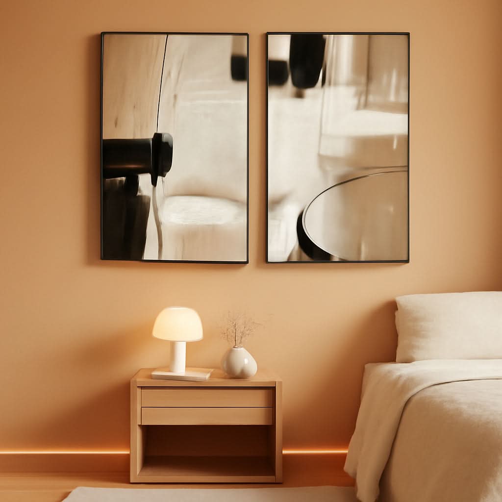 Black Brown Contemporary Abstract Canvas Wall Artwork-0