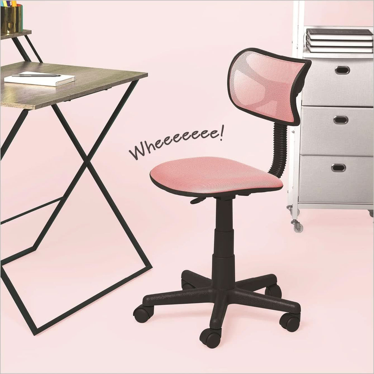 Blush Adjustable Swivel Mesh Desk Chair