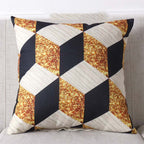 Geometric Retro Throw Pillowcase – Linen & PP Cotton, 4 Styles (18"×18" / 45×45cm)
