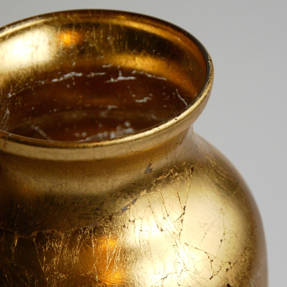 Gold Leaf Flower Vase