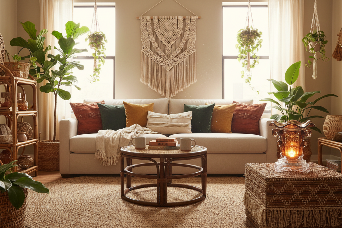 Boho chic apartment brown warmer