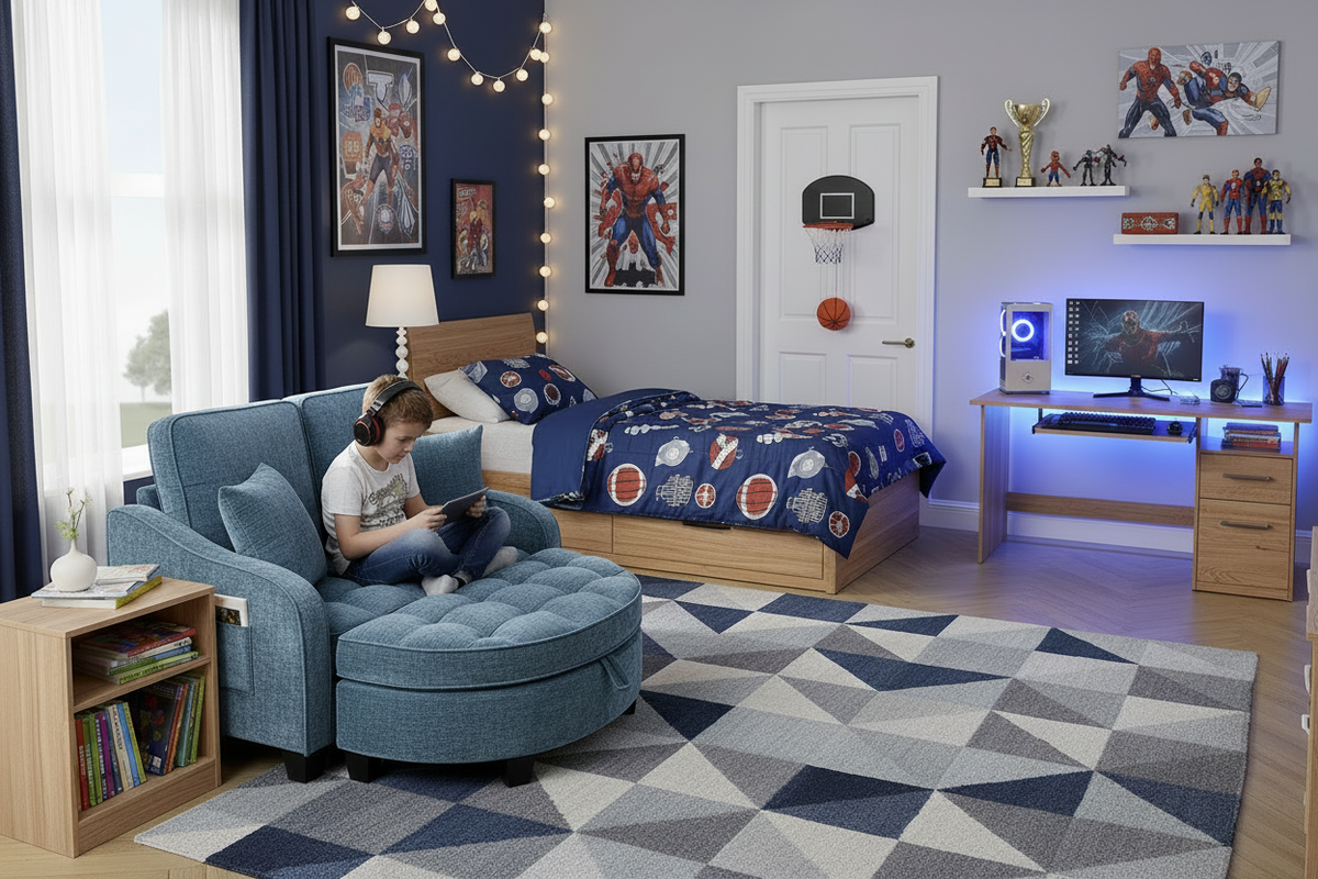 Boys Bedroom Recreated