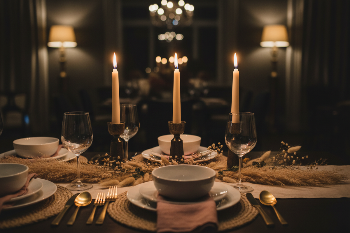 Candle Stand – Dining Table Scene