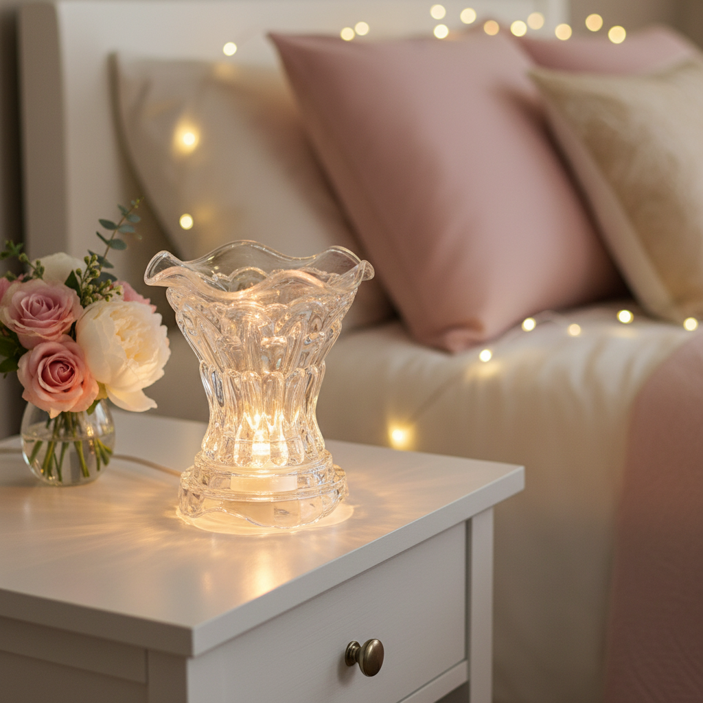 Clear Crystal Bedroom Scene