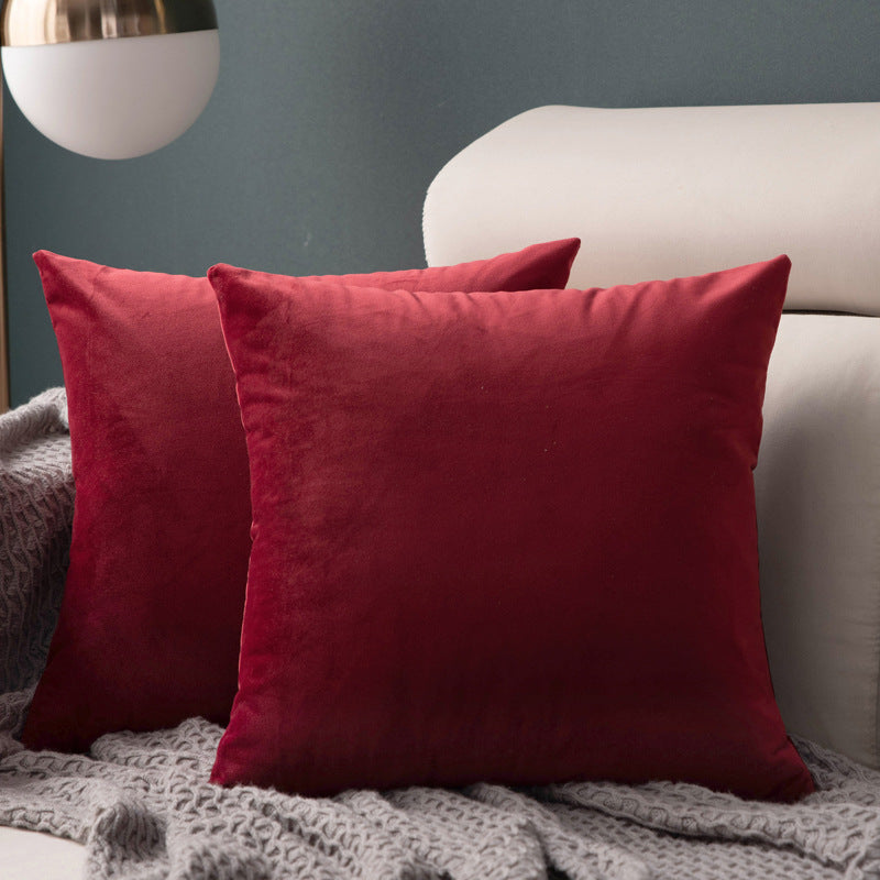 Velvet Nordic Cushion Pillow – Plush Tassel Cover, 6 Colors (20"×20" / 50×50cm)