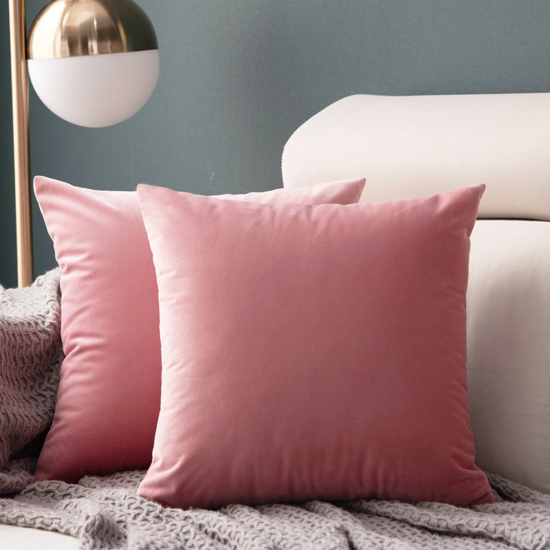 Velvet Nordic Cushion Pillow – Plush Tassel Cover, 6 Colors (20"×20" / 50×50cm)