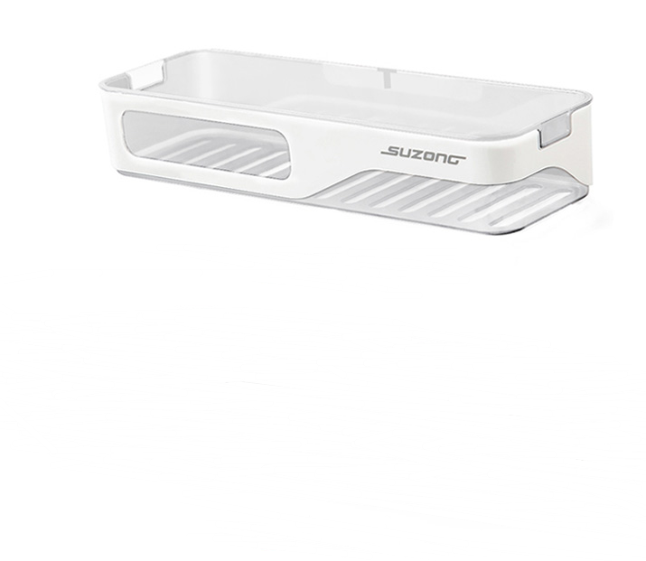 Wall-Mounted Bathroom Storage Rack Without Drilling