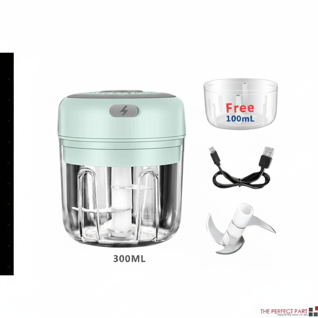 Electric Garlic Chopper White Background