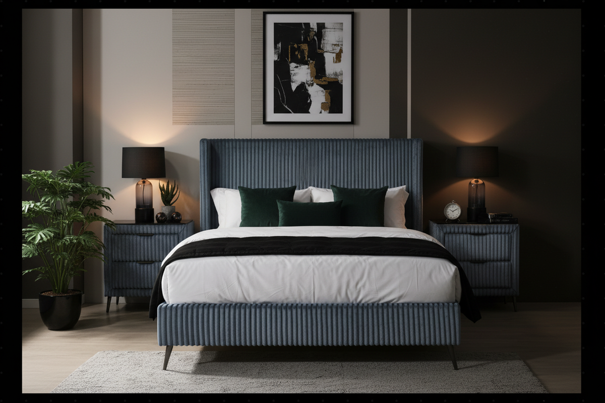 Emerald green bedroom