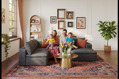 Family Scene with Correct Sofa