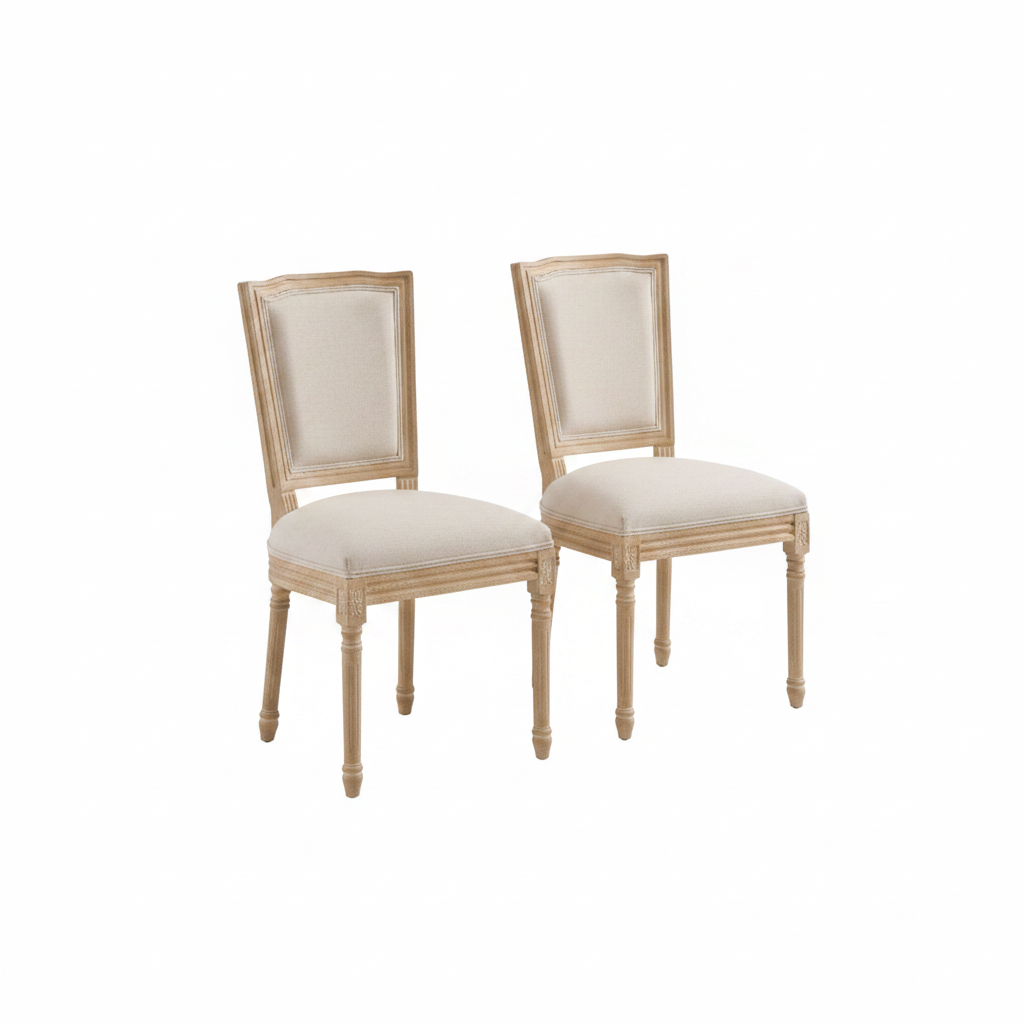 French Country Dining Chairs – White Background