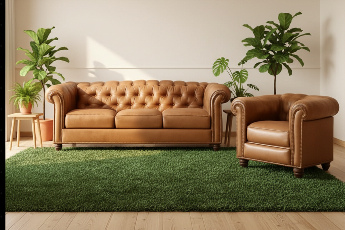 Green Rug Scene