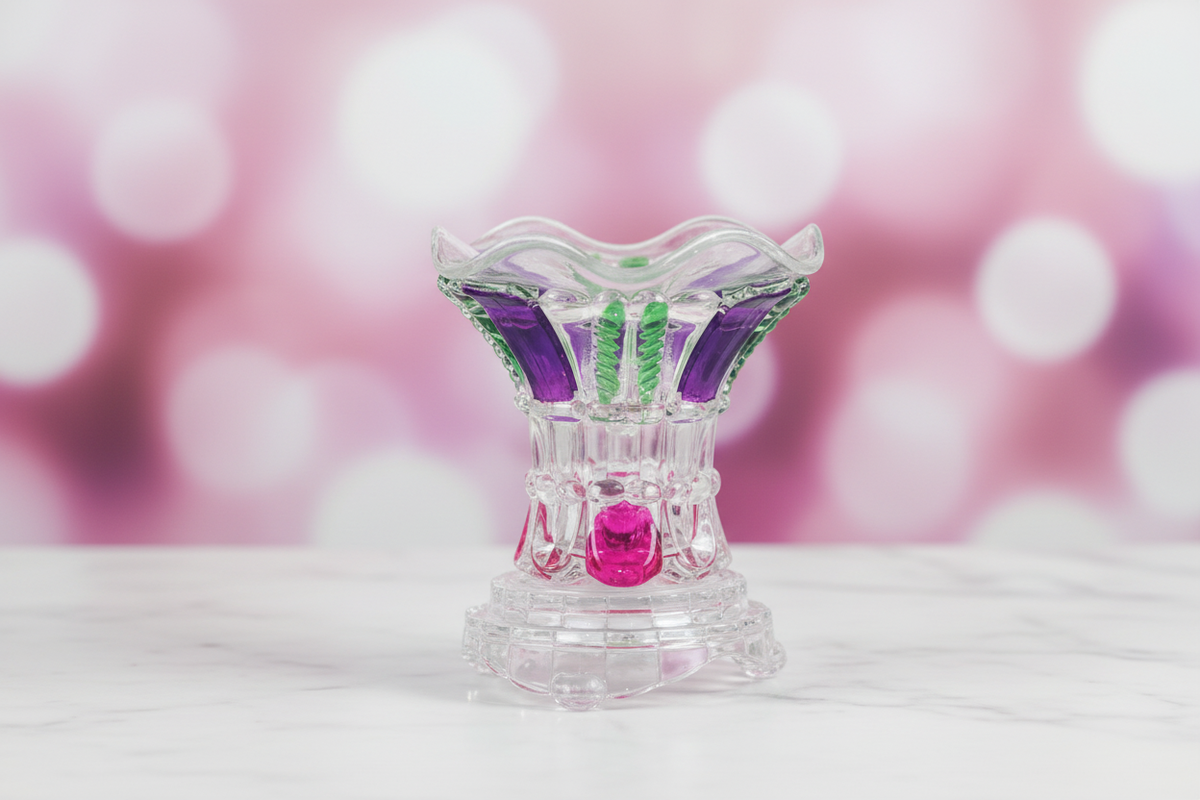 Hero shot purple green pink warmer