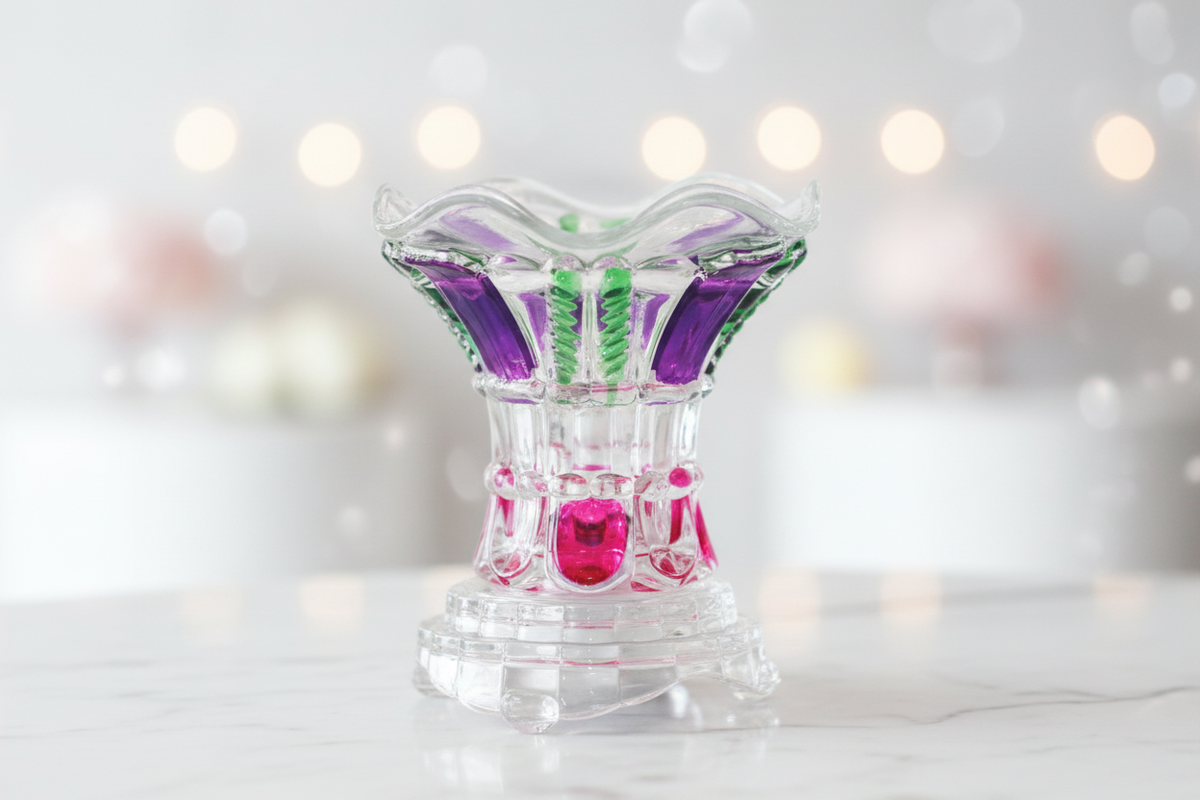 Hero shot purple green pink warmer