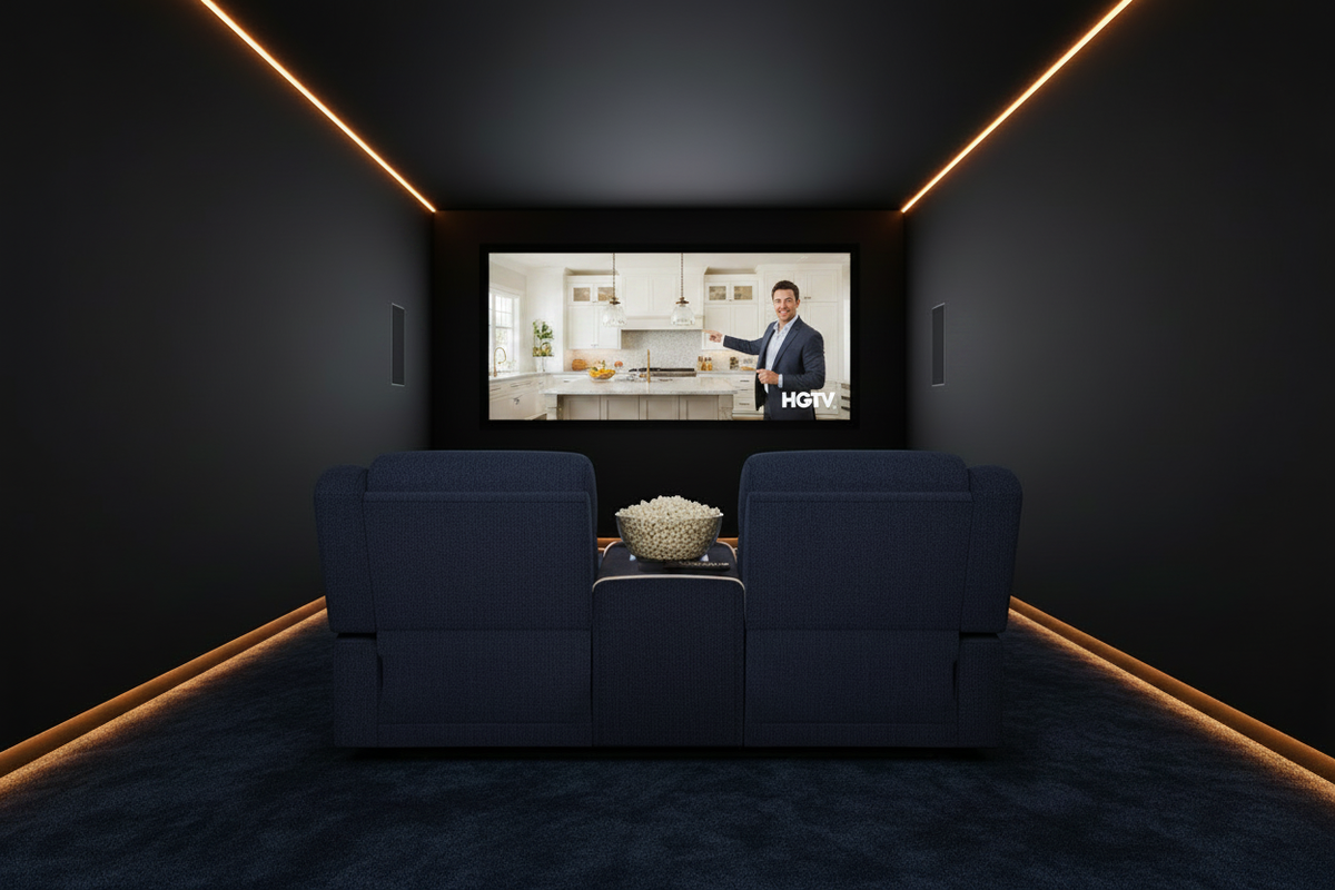 HGTV Movie Room Scene