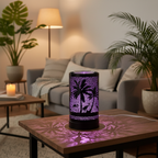 Palm Tree LED Warmer on living room side table