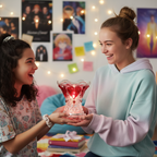 Crystal Heart Warmer - Teenage Friends Gift Scene