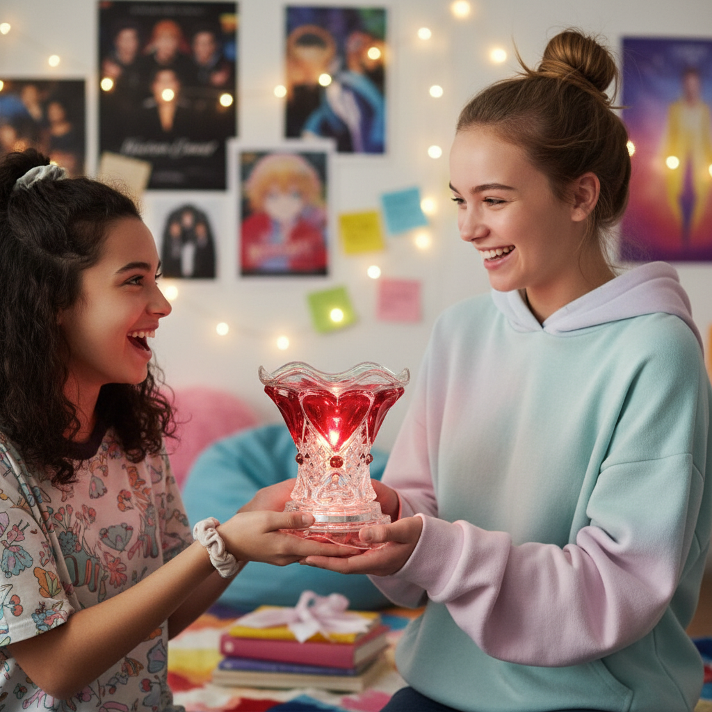 Crystal Heart Warmer - Teenage Friends Gift Scene