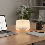 Ultrasonic Aroma Diffuser on modern office desk
