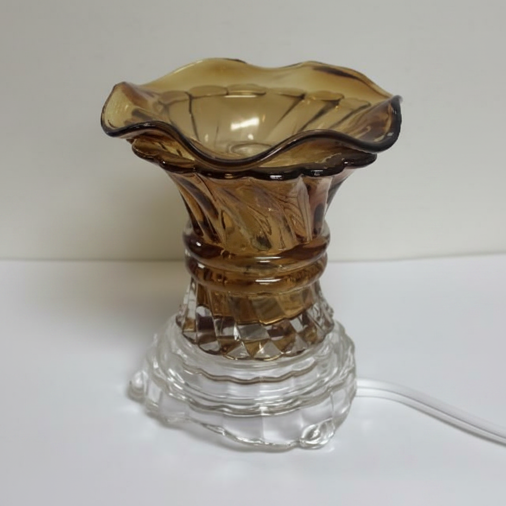 Brown Amber Crystal Glow Electric Oil Warmer